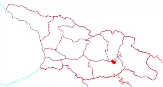 Location of Tbilisi within Georgia