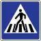 Pedestrians on crossing have right of way (LV)
