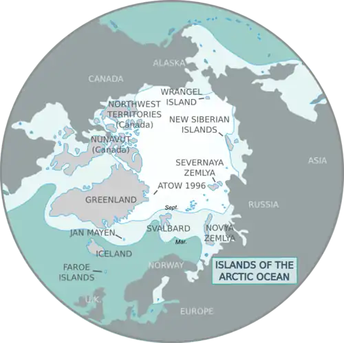 Map of the North Pole
