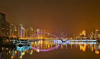 Beautiful night view of Mianyang city