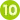 The number 10 in the green yellow background