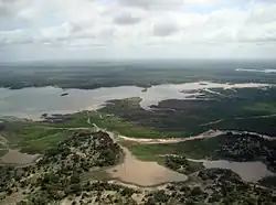 Aerial view of The Selous Game Reserve