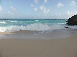 The beach north east of Long Beach is easy to access from the Ocean.