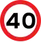 Speed limit (in mph)