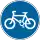 Cycle-only route - a blue sign with a white cycle icon