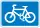 Recommended route for pedal cycles sign - a blue sign with a white bike icon