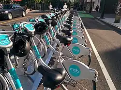 Vancouver Mobi bike share near BC Place stadium in Downtown Vancouver.jpg