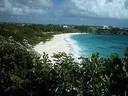 View of Foul Bay from the southern end in 2004. Note there were only two new Crane buildings then.